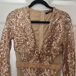 Rose Gold Mesh Dress